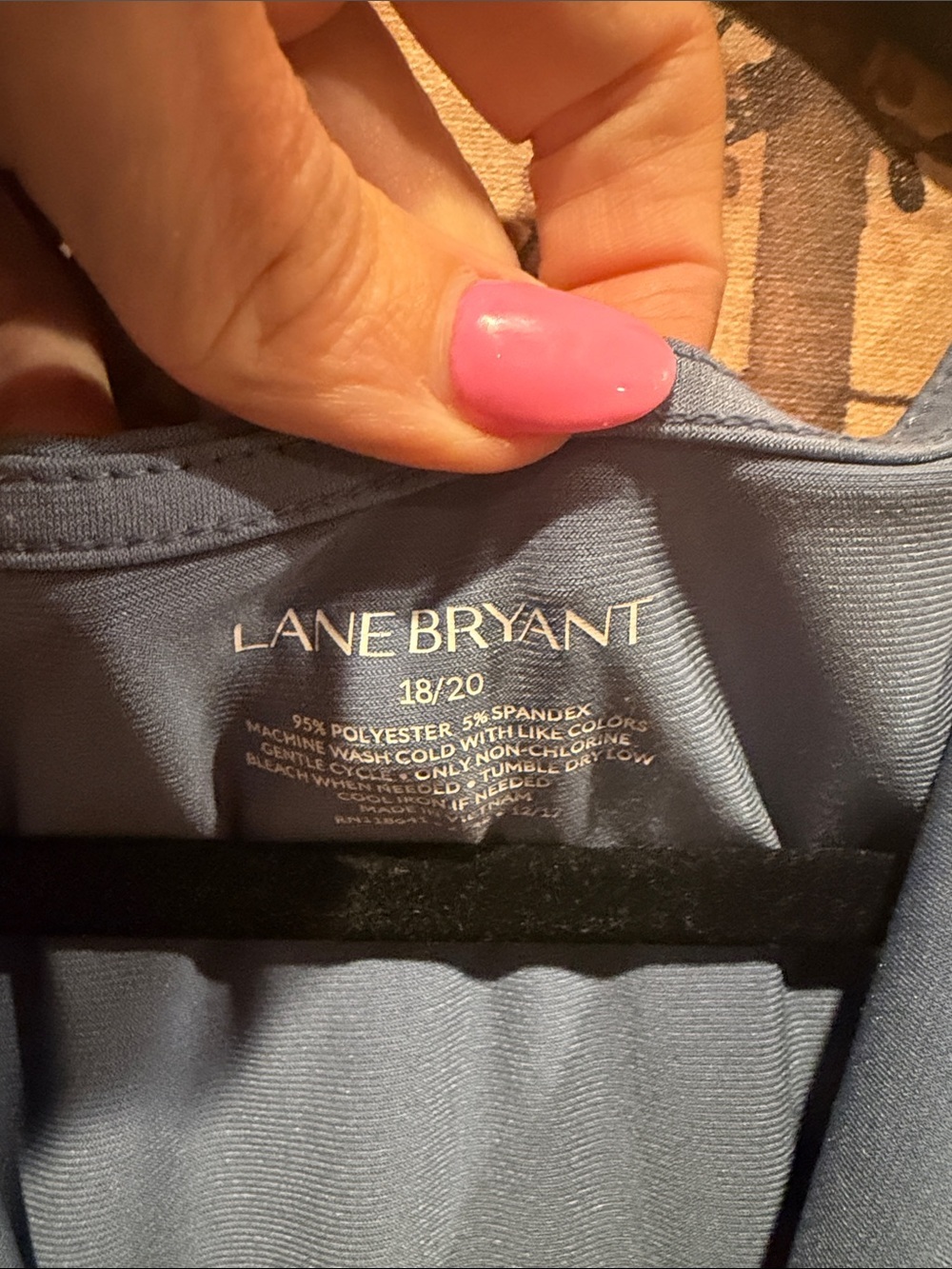 Lane Bryant Dusty Blue Draped Cowl Neck Sleeveless Camisole Plus Size 18/20 - Picture 2 of 3
